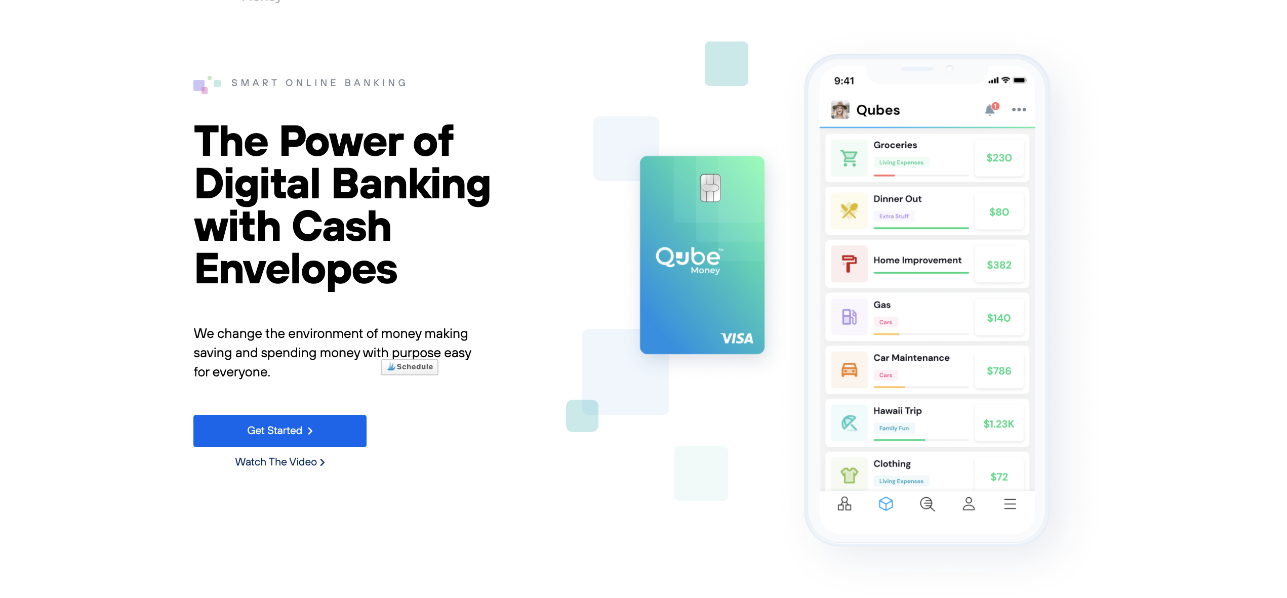 Home - Qube Money | Digital Cash Envelopes Banking & Budget App